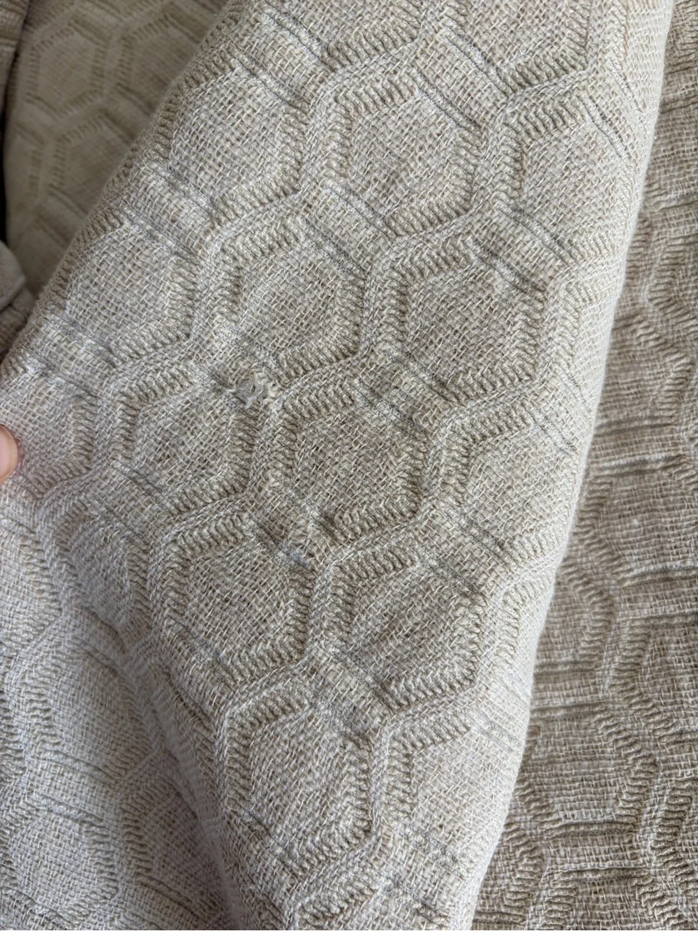 Peacock Alley Quilted Queen Coverlet - Linen Colored Cotton Bedspread